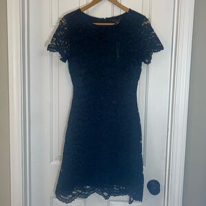 Tahari Size 2 Navy Blue Lace Dress-new, never worn!